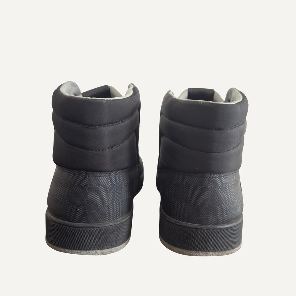 Louis Vuitton Tribe High Top Sneaker Black Damier Canvas Men's 12US 11LV LI0190 - Picture 4 of 6